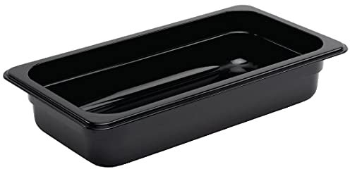 Vogue 1/3 Gastronorm Container 65mm 2.5 Litre Black Catering Food Storage Pan