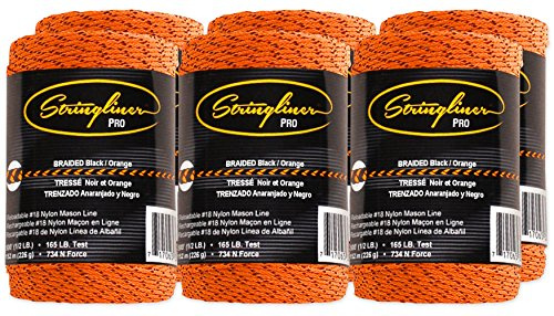 Stringliner SL35491CPK Mason Line Replacement Roll Contractor Pack, 500', Black/Orange