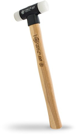 OSCA 12 EVO Soft Face Hammer with Steel Body, Interchangeable Nylon Tips & Hickory Handle, 9.6 oz, 090HN27