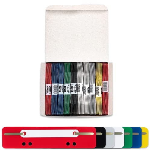 Elba Heftstreifen aus Kunststoff (10x25), 10 Farben, 250 Stück