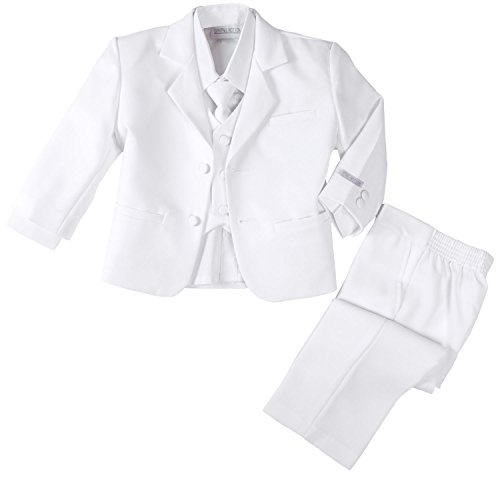 Spring Notion Baby Toddler Boys' Classic Fit Formal Suit Set –Wedding, Ring Bearers, Baptism, and Christening, White 12M