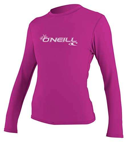 ONEILL WETSUITS Damer Wms Basic Skins L/S Rash Tee Rash Vest Rävrosa Small