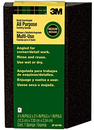 3M 3MCP-041 Hand Sanding Sponge Angled Medium Pack
