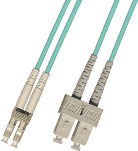 Cavo in fibra ottica multimodale duplex 10 Gigabit (10 Gb) OM3 (50/125), da LC a SC, 1 metro