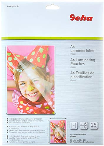 Geha lamineringsfolie 80 mic 25 pack A4 Lamineringsfilm A4