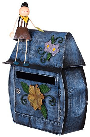 Pregiata cassetta portalettere, design Casette, na10b336 – 1 mano bemalt. molto bello decorazione in metallo lavorato, semplicemente l' attrazione