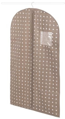 Compactor Kleiderhülle, Kurze Länge für Jacken und Anzüge, Reißverschluss, Rivoli-Reihe, Braun/Weiß, 60 x 100 cm