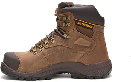 Cat Footwear Men's Diagnostic Waterproof Steel-Toe Work Boot, Dark Beige, 14 US