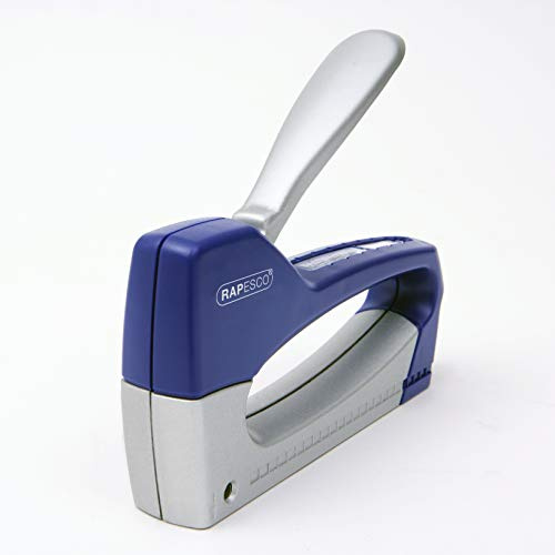 Rapesco 0957 T8-Lite Duo Grapadora Manual con 300 Grapas 13/6 mm, Azul/Gris
