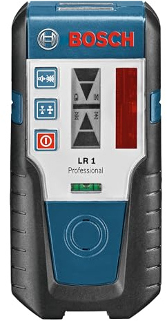 Bosch Professional Laser-Empfänger LR 1 | roter Strahl, 1x 9-V-Batterie, Halterung, Reichweite: 0–200 m