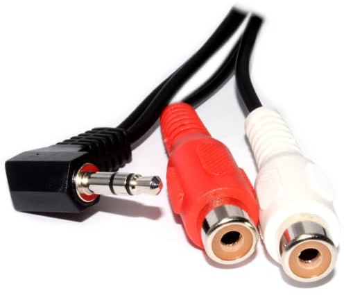 3,5 mm Droit angle Jack Vers Double Cinch Femelles câble 1,8 m [1.8 mètre]