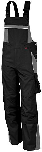 QUALITEX HIGH QUALITY WORKWEAR Latzhose PRO, schwarz/grau, Gr. 64