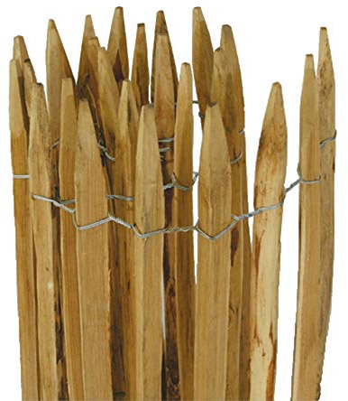 Videx-Staketenzaun Kastanie Normandie, 4-5cm Lattenabstand, 180 x 300cm