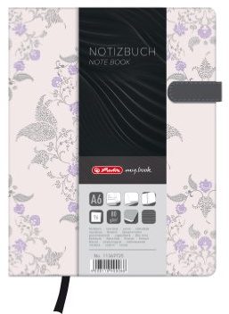 Herlitz 11369725 Notizbuch my.book Lady, Dream Garden mit Magnetverschluß, A6, 96 Blatt liniert
