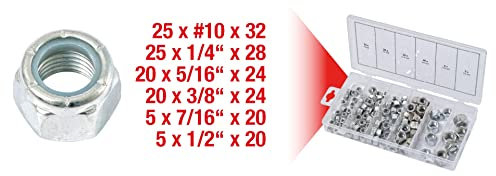 KS Tools 970.0490 Sortiment Muttern, selbstsichernd, UNF, 100-tlg.