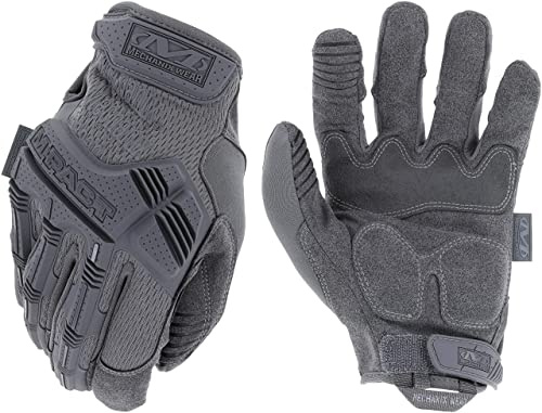 Mechanix Wear - M-Pact Wolf Grau Handschuhe (X-Large, Grau) | Aufprallschutz und Vibrationsdämpfung mit sicherer Passform und Touchscreen-Funktion für taktische Sicherheitsarbeiten
