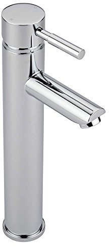 Milano Mirage Modern High Rise Mono Bathroom Basin Mixer Tap Lever Handle - Chrome