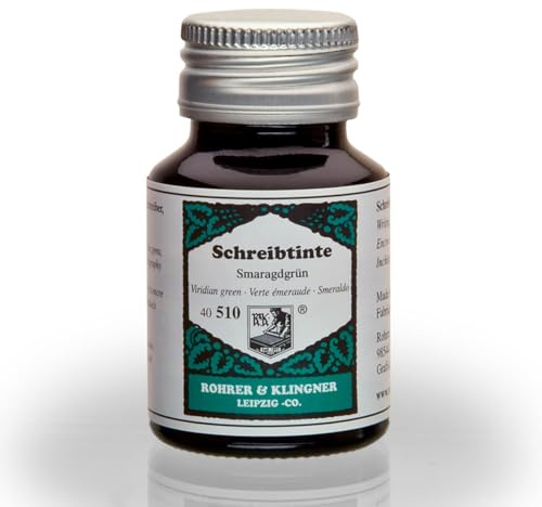 Rohrer & Klingner schreibtinte, Smaragdgrün, 50 ml glazen