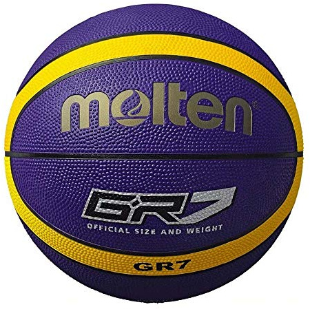 Molten Youth Molten BGR-VY Rubber Basketball, Purple/Yellow, Size 6