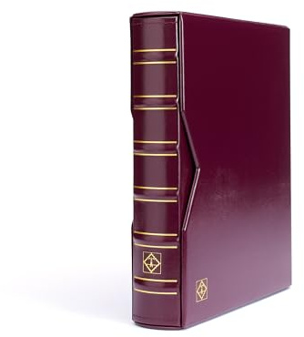 Leuchtturm 336281 Banknotenalbum Vario Classic - Hochwertiger Ringbinder zum selber Gestalten inkl. Schutzkassette - rot