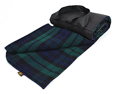 Tweedmill Eventer Picknickdecke aus reiner Schurwolle, Blackwatch, groß