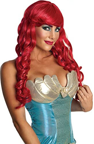 Rubie's Red Mermaid Long Costume Wig Adult One Size