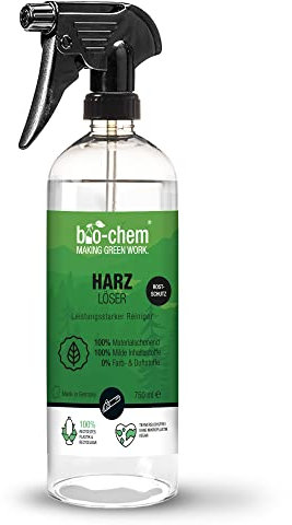 bio-chem Harzlöser 750 ml - Schnellwirkender Harzentferner mit erstklassiger Lösekraft - Für Gartengeräte und Werkzeuge aller Art - Made in Germany