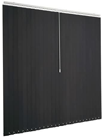 Lamellenvorhang Komplettset Ventanara Vertikaljalousie 89mm inkl. Montagematerial (anthrazit (tageslicht), B300 x H180 cm)