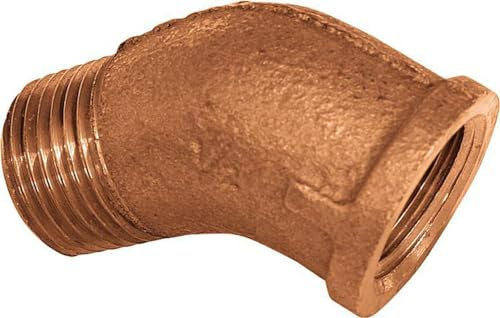 Viega 264185 Winkel 45 Grad Modell 3121 Rotguss einerseits Aussengewinde andererseits Innengewinde 3/4 Zoll