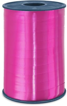 PRÄSENT C.E. PATTBERG Geschenkband Magenta, 250 Meter Ringelband 10 mm zum Basteln, Dekorieren & Verpacken von Geschenken zu jedem Anlass