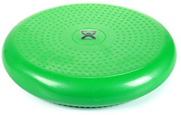 CanDo 30-1870G Inflatable Balance Disc for Balance Training, Proprioception, Strengthening Lower Extremities, Posture, Back Pain, Stress Relief, Restlessness and Anxiety, Green, 14 Diameter