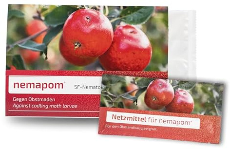 Nemapom SF Nematoden zur Bekämpfung des Apfelwicklers 50 Mio für 15 große oder 100 Spalierbäume