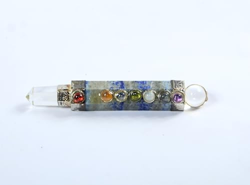 Lapis Lazuli Mini Chakra Stick 3-3.5 inch Approx. Wand Jet International Healing Spiritual Divine India A++ Crystal Therapy Geometry