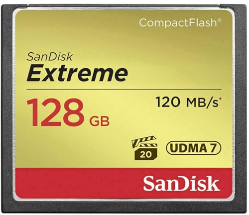 SanDisk Extreme 128 GB UDMA7 CompactFlash Card - Black/Gold
