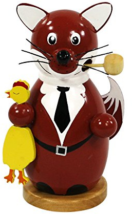 Holz-Räucherfigur Fuchs, ca. 13 cm