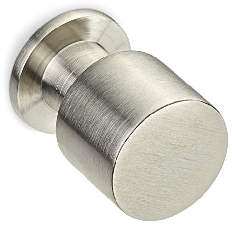 SOTECH 5 x Möbelknopf EK05 Ø 20 x H 32 mm Edelstahl | Möbelgriff Schubladengriff Edelstahlknopf rund Vollmaterial MASSIV