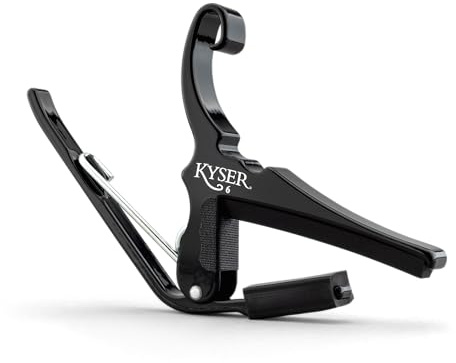 Kyser Quick-Change Guitar Capo for 6-string acoustic guitars, Black, KG6BA