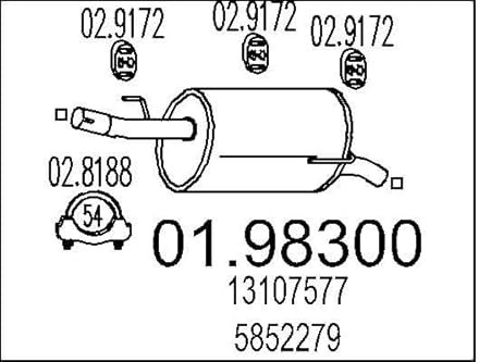 MTS Company 01.98300 Silencieux arrière
