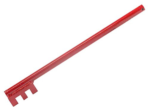 Handbiegeeisen Gr. 1 – Für 8-10 mm Baustahl – Geschmiedeter Stahl Rot Pulverbeschichtet – Robustes Betoneisenbieger & Moniereisen-Biegewerkzeug