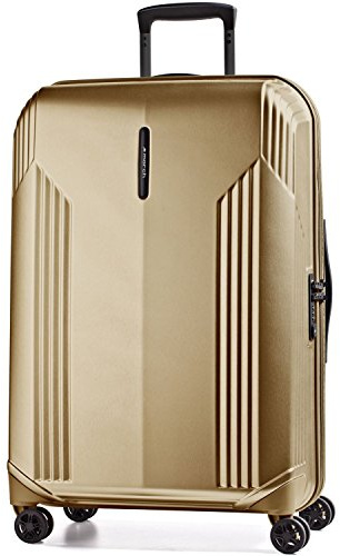 March 15 New Manhattan 4-Rollen-Kabinentrolley S 55 cm Gold Brushed alu Look | Aus Polycarbonat Material, 2,6 Kg, 40 Liter