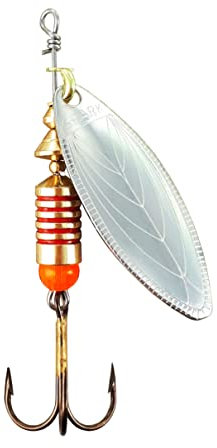 MAPSO - 5 Cucharillas de Pesca Spark-2 Plata 7 GMS.