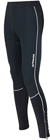Airtracks Thermo Fahrradhose Lang Winddicht - Radhose Lang Pro - 3D Coolmax gepolstert - Atmungsaktiv - Wasserabweisend - Reflektoren