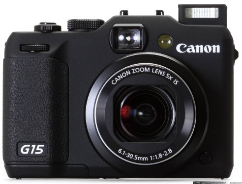 Canon Power Shot G15 Camera - Black (28mm Wide Lens,12MP) 3.0 inch LCD FHD