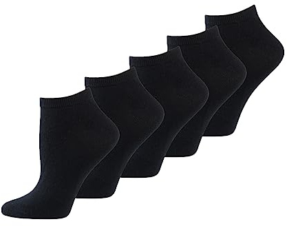 Nur Die 5er Sneaker Socken Classic aus Baumwolle atmungsaktiv weich rutschfest niedrig geschnitten Multipack Unisex Sneaker-Socken Damen Herren