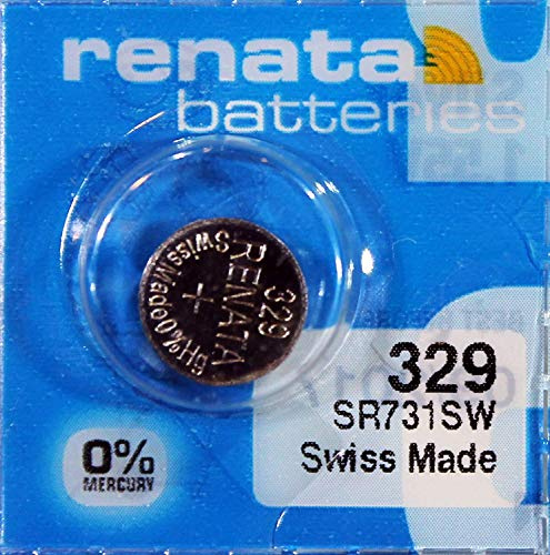 Renata 329 Lithium-Knopfzelle SR731SW, hergestellt in der Schweiz, 10 Stück
