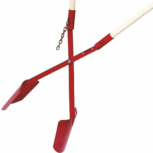 Erdlochschaufel 15-32 cm Gr.2 Lochspaten Erdlochausheber Erdlochheber Handbagger Lochschaufel handlochschaufel mit 2 Stück Hartholzstiele