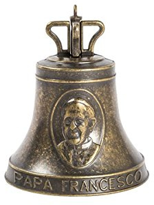 Campana Campanello da Tavolo in ottone Brunito Papa Francesco
