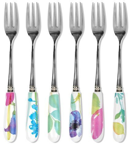 Portmeirion Water Garden Pastry Forks, Set of 6 by Portmeirion