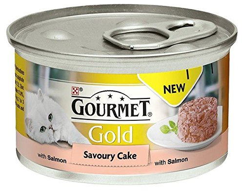 Gourmet Gold Savoury Cake Adult Cat Salmon 85g (Pack of 6)