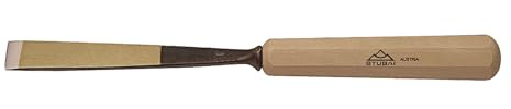 STUBAI-gerades Balleisen 1 mm | Serie 52 | Stich 1 | beidseitiger Schliff | Für glatte Flächen, zum Vorstechen, Kerb- und Reliefschnitzarbeiten.